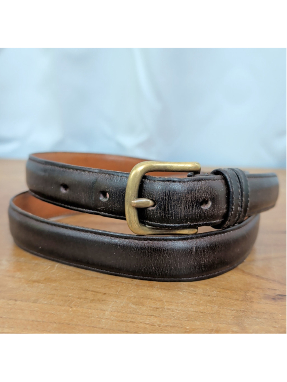 Coach 6602 Vintage New York City Made Brown Glove Tanned Leather Belt 34"